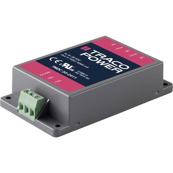 TracoPower TMDC 20-2415 DC/DC-omvandlar-modul 24 V/DC 24 V/DC 835 mA 20 W Antal utgångar: 1 x Innehåll 1 st