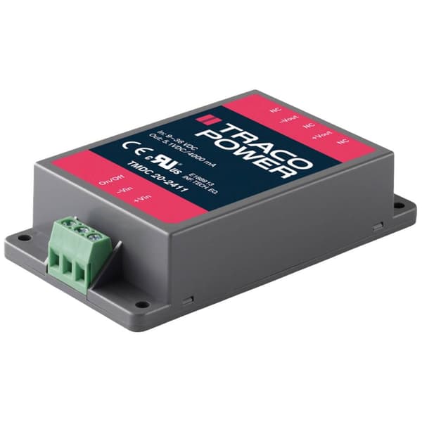TracoPower TMDC 20-2415 DC/DC-omvandlar-modul 24 V/DC 24 V/DC 835 mA 20 W Antal utgångar: 1 x Innehåll 1 st