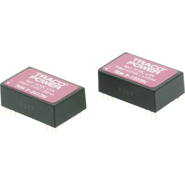 TracoPower TEM 3-0522N DC/DC-omvandlare kretskort 5 V/DC 12 V/DC, -12 V/DC 125 mA 3 W Antal utgångar: 2 x Innehåll 1 st