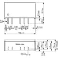 Miniatyrbild 3 av 4: TracoPower TMA 2412D DC/DC-omvandlare kretskort 24 V/DC 12 V/DC, -12 V/DC 40 mA 1 W Antal utgångar: 2 x Innehåll 1 st