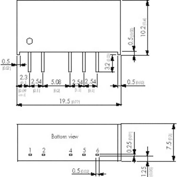 TracoPower TMH 1212D DC/DC-omvandlare kretskort 12 V/DC 12 V/DC, -12 V/DC 80 mA 2 W Antal utgångar: 2 x Innehåll 1 st