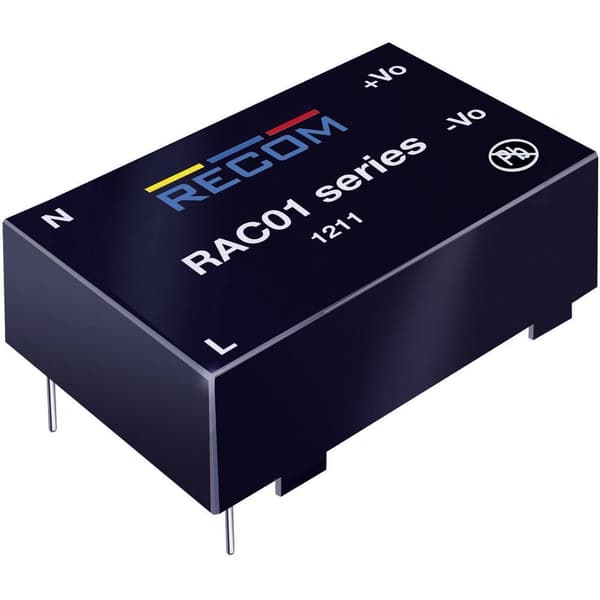 AC/DV-nätdel för kretskort RECOM RAC01-3.3SC 3.3 V/DC 0.3 A 1 W