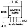 Miniatyrbild 3 av 3: RECOM RO-2409S DC/DC-omvandlare kretskort 24 V/DC 9 V/DC 111 mA 1 W Antal utgångar: 1 x Innehåll 1 st