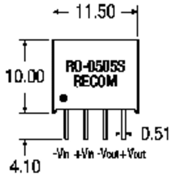 RECOM RO-2424S DC/DC-omvandlare kretskort 24 V/DC 5 V/DC 41 mA 1 W Antal utgångar: 1 x Innehåll 1 st