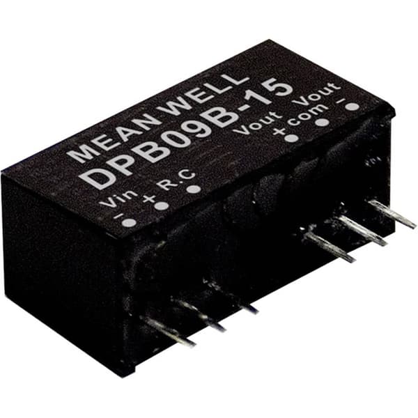 MW Mean Well DPB09C-15 DC/DC-omvandlar-modul 300 mA 9 W Antal utgångar: 2 x Innehåll 1 st