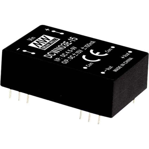 MW Mean Well DCWN03C-12 DC/DC-omvandlar-modul 125 mA 3 W Antal utgångar: 2 x Innehåll 1 st