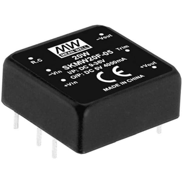 MW Mean Well SKMW20F-03 DC/DC-omvandlare 4.5 A 20 W Antal utgångar: 1 x Innehåll 1 st