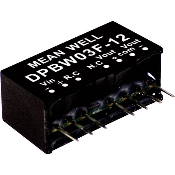 MW Mean Well DPBW03G-12 DC/DC-omvandlar-modul 125 mA 3 W Antal utgångar: 2 x Innehåll 1 st
