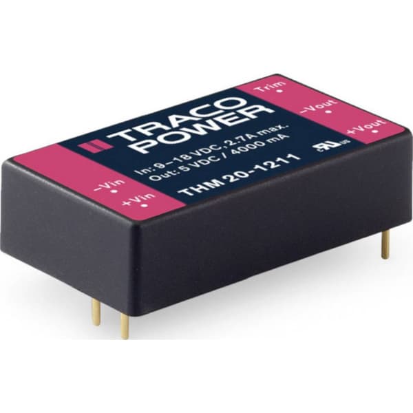 TracoPower THM 20-1211 DC/DC-omvandlare kretskort 4 A 20 W Antal utgångar: 1 x Innehåll 1 st