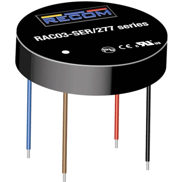 RECOM RAC03-05SER/277 AC/DV-nätdel för kretskort 5 V 3 W