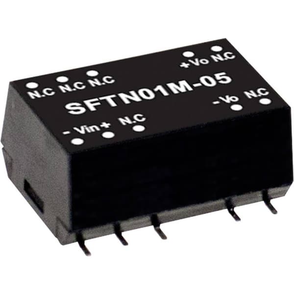 MW Mean Well SFTN01M-12 DC/DC-omvandlar-modul 84 mA 1 W Antal utgångar: 1 x Innehåll 1 st