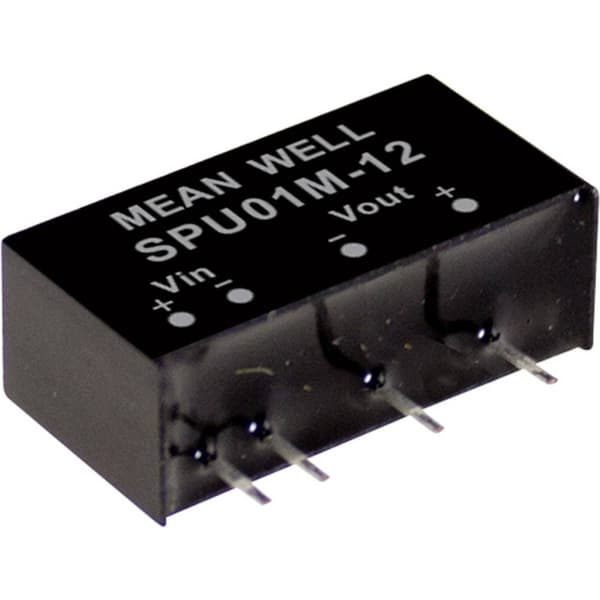 MW Mean Well SPU01N-15 DC/DC-omvandlar-modul 67 mA 1 W Antal utgångar: 1 x Innehåll 1 st
