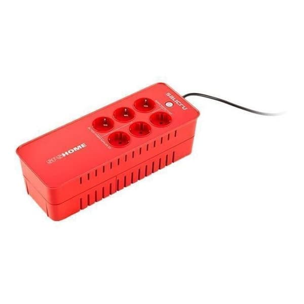 Inverter - SALICRU - SPS HOME 850 - 490 Watt - 850 VA - 6 utgångskontakter Röd