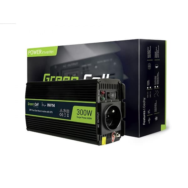 Green Cell Inverter 24V till 230V 300W/600W