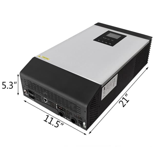 3KVA 2400W MPPT hybrid solcellsinverterare,LCD-skärm,multipelskydd,ren sinusvåg