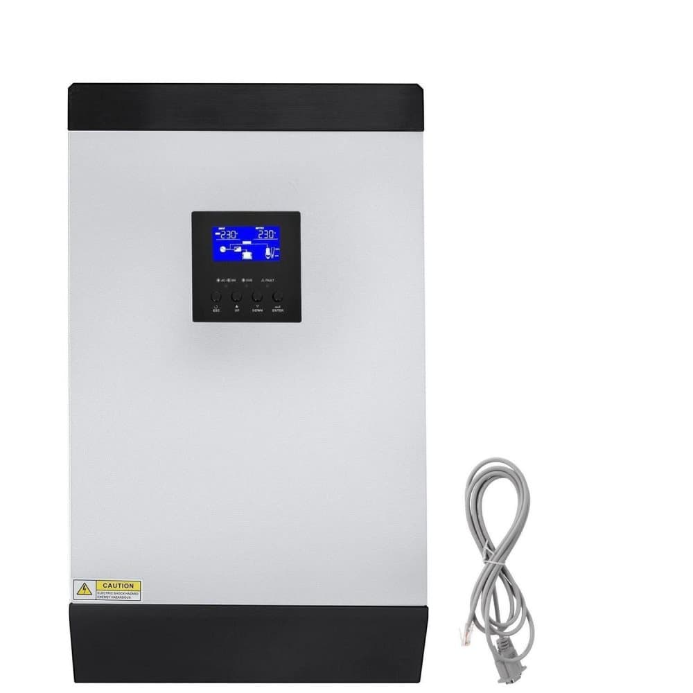 3KVA 2400W MPPT hybrid solcellsinverterare,LCD-skärm,multipelskydd,ren sinusvåg