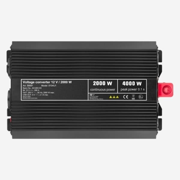Växelriktare inverter  2000 W Modifierad sinusvåg