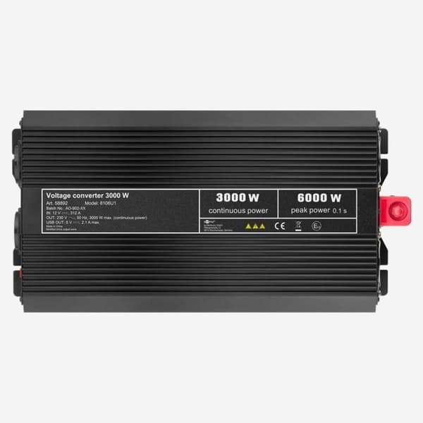 Växelriktare inverter 3000 W Modifierad sinusvåg