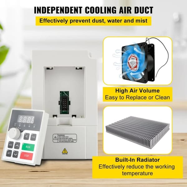 3KW 4HP VFD frekvensomriktare, intelligent digital display, kraftfull och stabil prestanda, låg brusdrift, effektiv värmeavledning