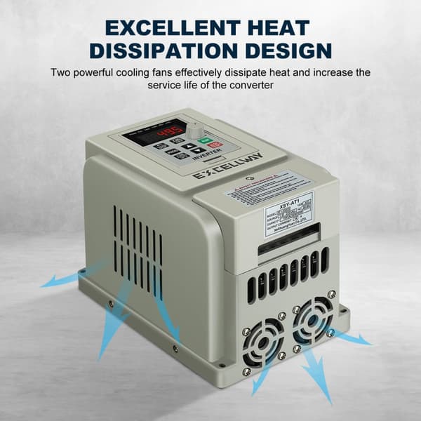 EXCELLWAY 3KW 220V PWM Styrväxelriktare 1-fasingång 3-fas växelriktare Variabel frekvensväxelriktare