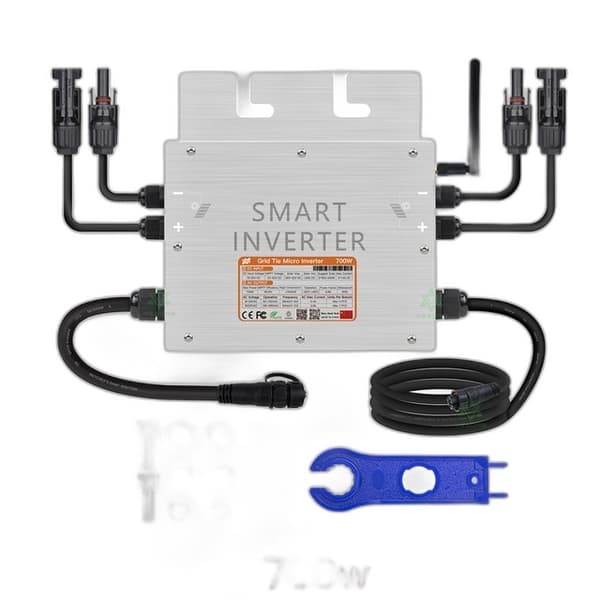 600W 700W Solcelle Smart Inverter - Ren Sinusbølge Hjem MPPT Nettilslutning 30V 36V IP65 110V 220V AC