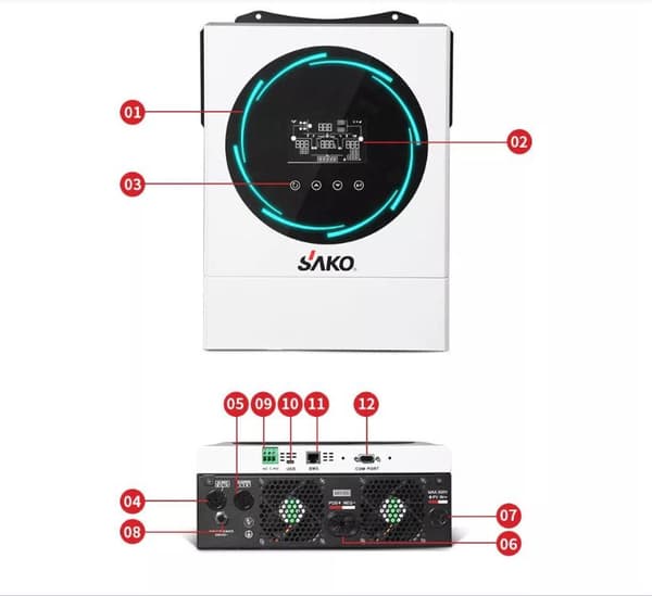 SAKO SUNON 4 Hybrid Inverter 4 kw, enfas