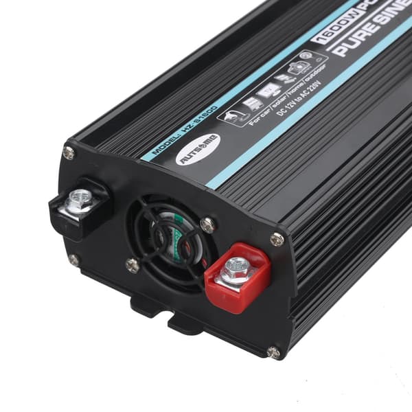 12V till 220V omvandlare 1600W Pure Sine Wave Power Inverter Dubbel USB LED-skärm