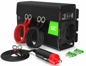 Green Cell INV14 power adapter/inverter Auto 300 W Black Sort