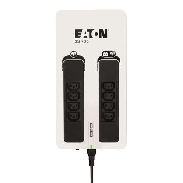 UPS/Multi-socket/Åskskydd - EATON 3S 700 IEC - Off-line UPS - 3S700I - 700VA (8 IEC-uttag)