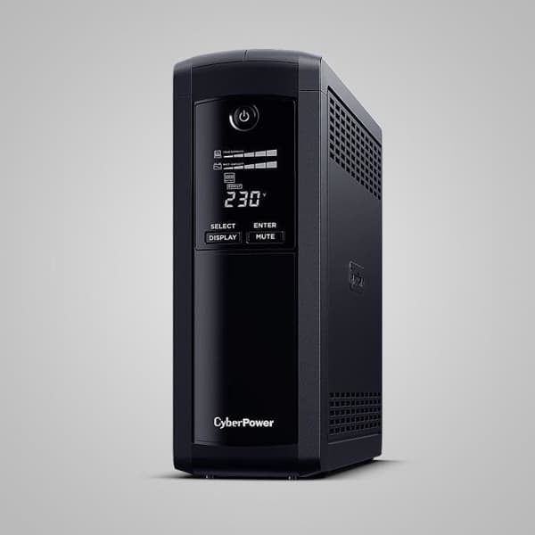 CYBERPOWER TRACER III VP1200ELCD-FR OAVBRUTEN STRÖMFÖRSÖRJNING Svart