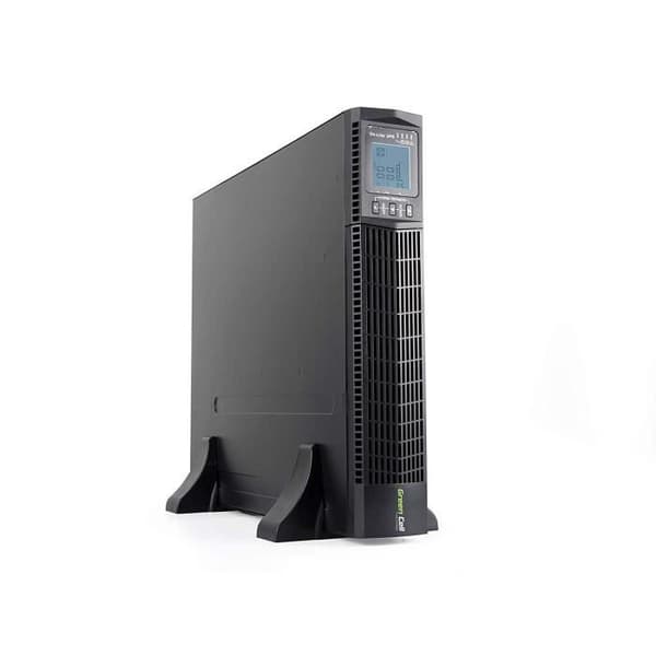 Green Cell® UPS Online Power Inverter 2000VA (1800W) med LCD-skärm 4 x 12V/9Ah 6X IEC320 C13-10A Svart