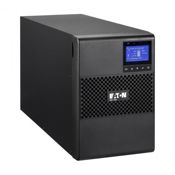 EATON 9SX dubbelkonvertering on-line UPS - 1,50 kVA/1,35 kW - Tower - 230 V AC-ingång - 6 x IEC 60320 C13 Svart