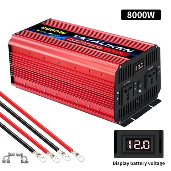 Virtalähteensuuntaaja, 12000W puhdas siniaalto, yleispistoke, 8000W, 12V50HZ, 220V-240V