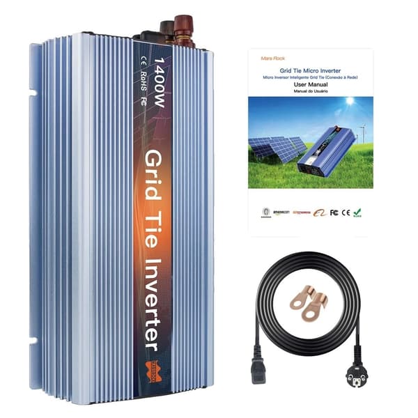 Solceller på nätet Microinverter, MPPT-teknik, Bred spänningsområde, 1400W, 120V (90-140VAC), 18V (10,5-30VDC)