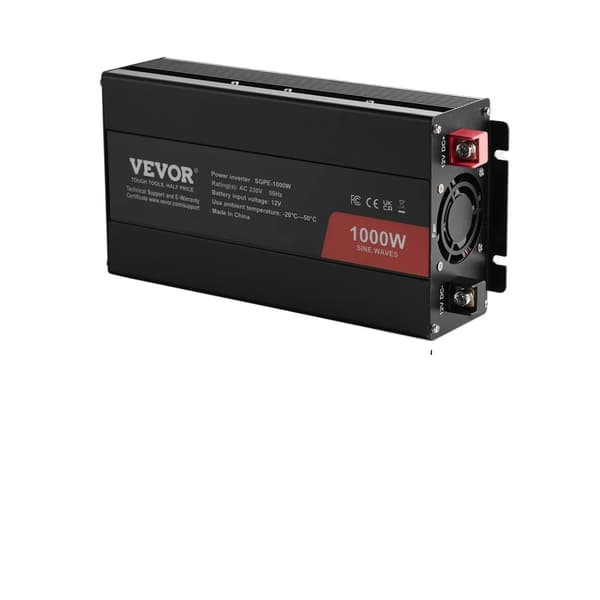 Ren sinusvågsinverterare, 1000 W effekt, fjärrkontroll, 1000 W
