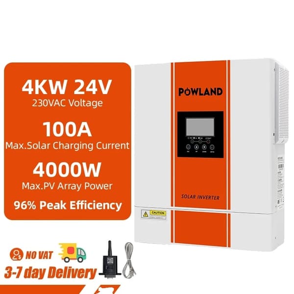 Solcelleomformer, Hybrid Funktionalitet, MPPT Opladningskontrol, ISolar-SMG-II-4KW-WIFI