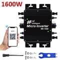 Miniatyrbillede 2 af 2: Solcelle Inverter, 1600W Strøm, WiFi Funktion, Flere Interface, Sort-1600W, 230VAC (190-270VAC), 20-50VDC