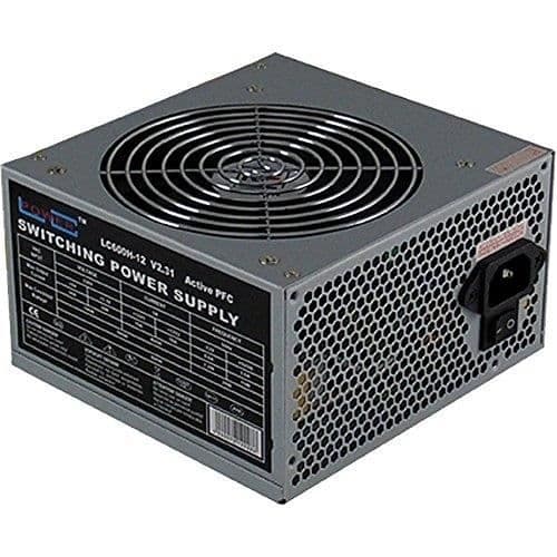 LC-POWER LC600-12 V2.31 svart inverter - Skydd mot överspänningar och strömavbrott Grå