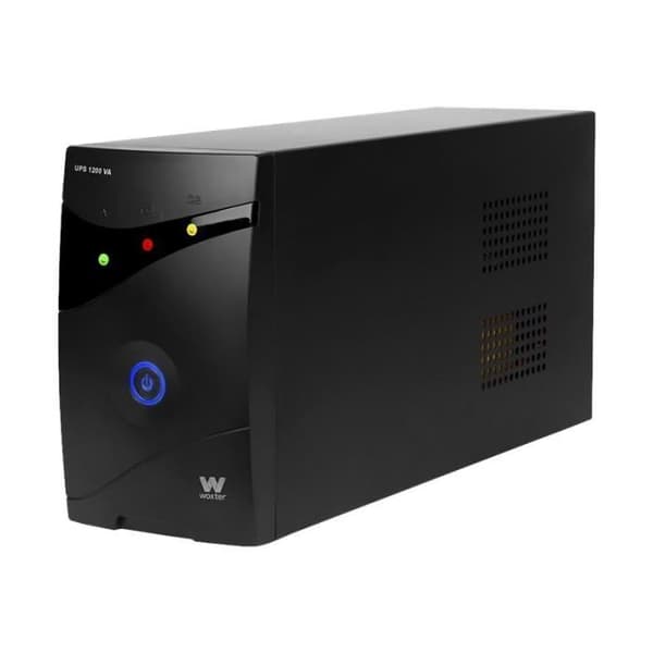 Woxter 1200 VA extern växelriktare - Metallhölje - Automatisk spänningsregulator - 3 utgångsuttag