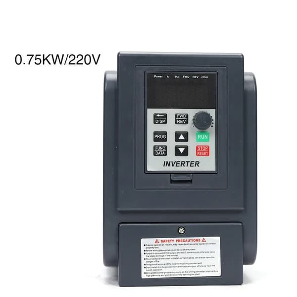 Universal VFD Hastighedsregulator, 0,75kW, Enkeltfase 220V,Sort