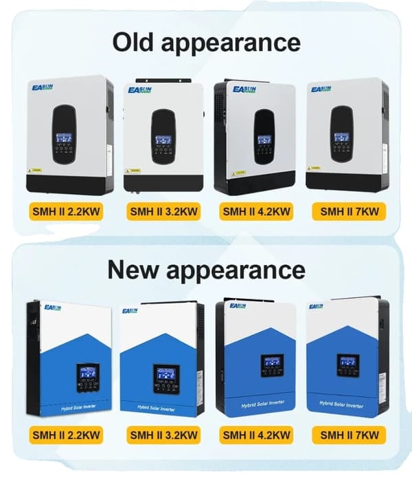 Hybridiaurinkoinvertteri, 3200W puhdas siniaalto, MPPT 80A 450VDC,Isolar-SMH-II-2,2KW, Ei Wifi