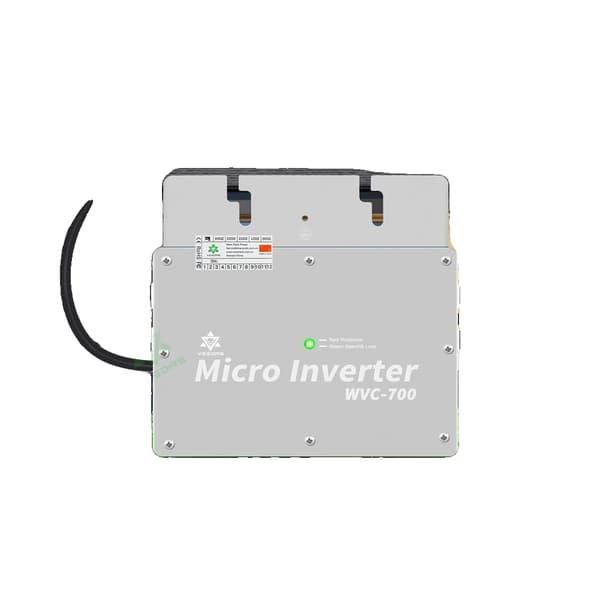 Aurinkoenergiamikroinvertteri 700W, IP65-vesitiivis, tehokas MPPT-ohjain,22-50VDC, 230VAC(180-260V) -> 230VAC(180-260V), Hopea Silver