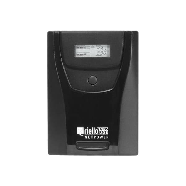 Riello UPS Net Power NPW 2000 UPS AC 220-230-240 V 1200 Watt 2000 VA RS-232, USB-utgångskontakter: 6 svarta Grå