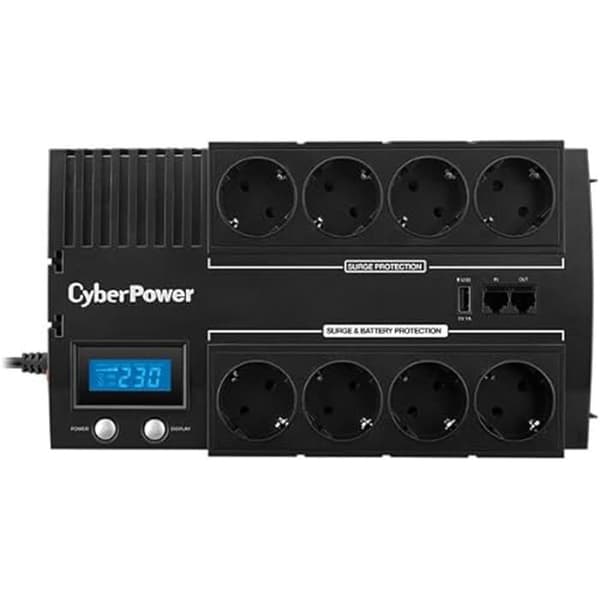 Energioberoende UPS - CyberPower - BR1200ELCD - 1200 VA - 720 W - 8 Utgångar AC
