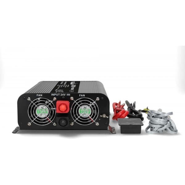 Nedis PIP200024FBK inverter, 24 V, 2000 W, ren sinuskurve