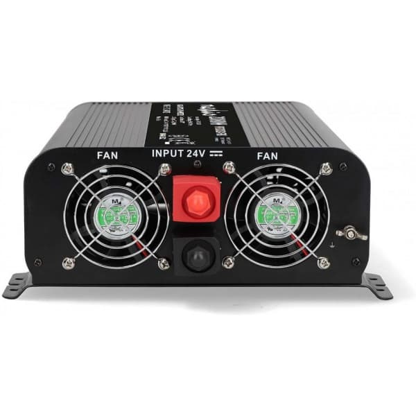 Nedis PIP200024FBK inverter, 24 V, 2000 W, ren sinuskurve