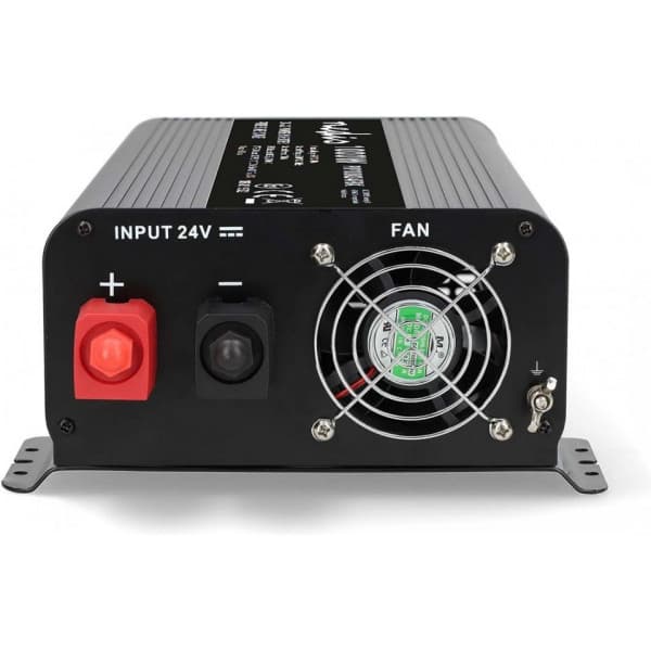 Nedis PIP100024FBK invertteri, 24 V, 1000 W, puhdas siniaalto