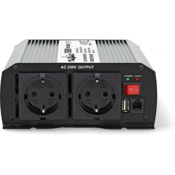 Nedis PIM100024FGY inverter, 24 V, 1000 W, modifierad sinusvåg