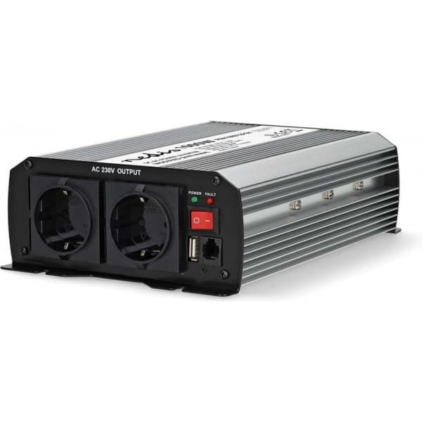 Nedis PIM100012FGY inverter, 12 V, 1000 W, modifierad sinusvåg