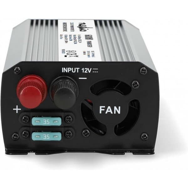 Nedis PIM60012FGY inverter, 12 V, 600 W, modifierad sinusvåg